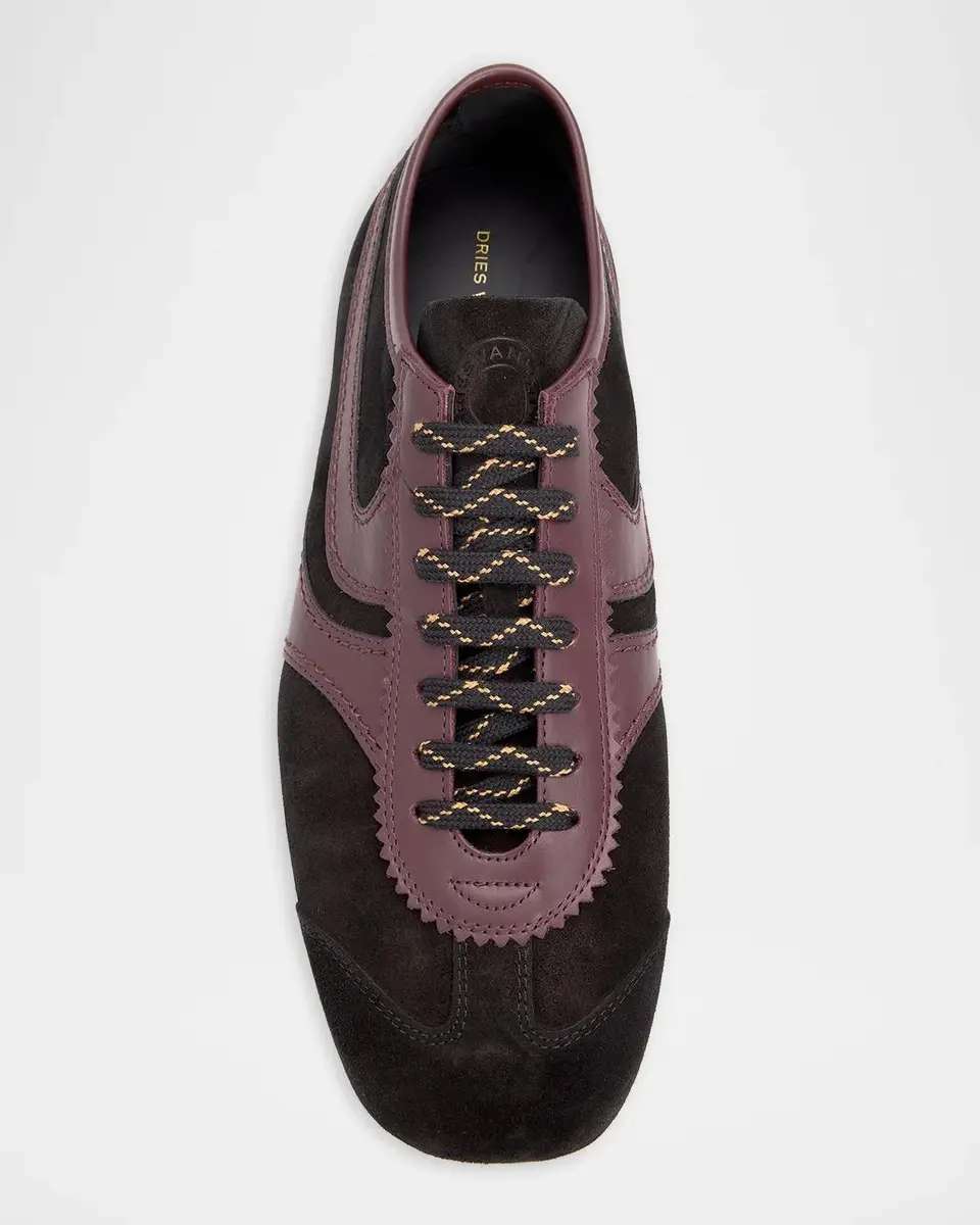 Dries Van Noten Men's Mosaicon T-Toe Suede Low-Top Sneakers | Thumbnail 4 Dries Van Noten Men's Mosaicon T-Toe Suede Low-Top Sneakers | Thumbnail 4
