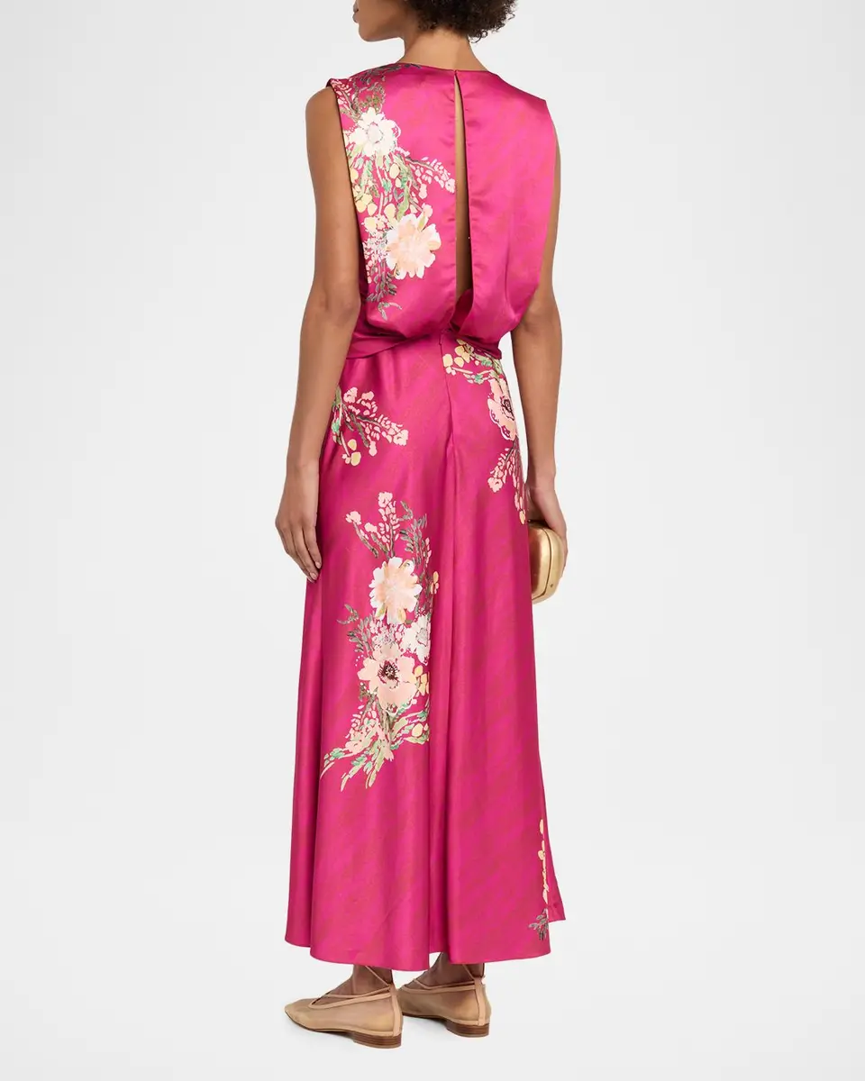 Saloni Gwen Silk Midi Dress | Thumbnail 3 Saloni Gwen Silk Midi Dress | Thumbnail 3