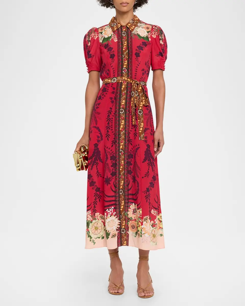Saloni Vanessa Floral Shirtdress | Thumbnail 2 Saloni Vanessa Floral Shirtdress | Thumbnail 2