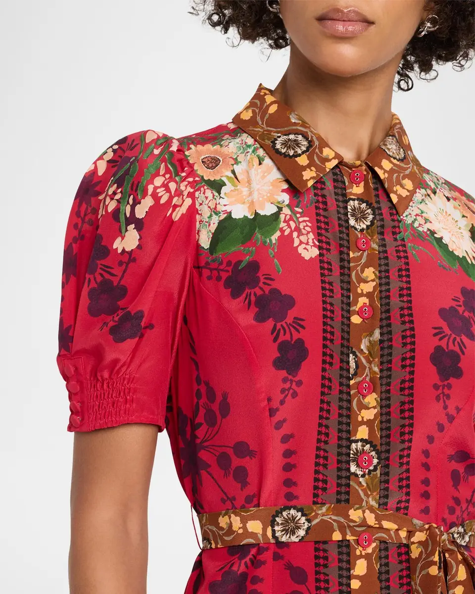 Saloni Vanessa Floral Shirtdress | Thumbnail 5 Saloni Vanessa Floral Shirtdress | Thumbnail 5