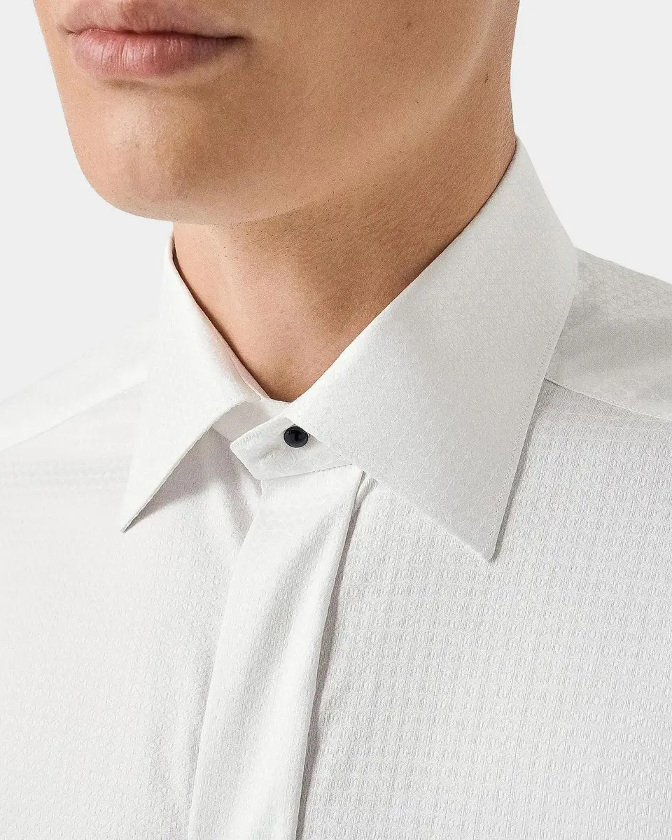 Eton Geometric Brocade Formal Contemporary-Fit Shirt | Thumbnail 4