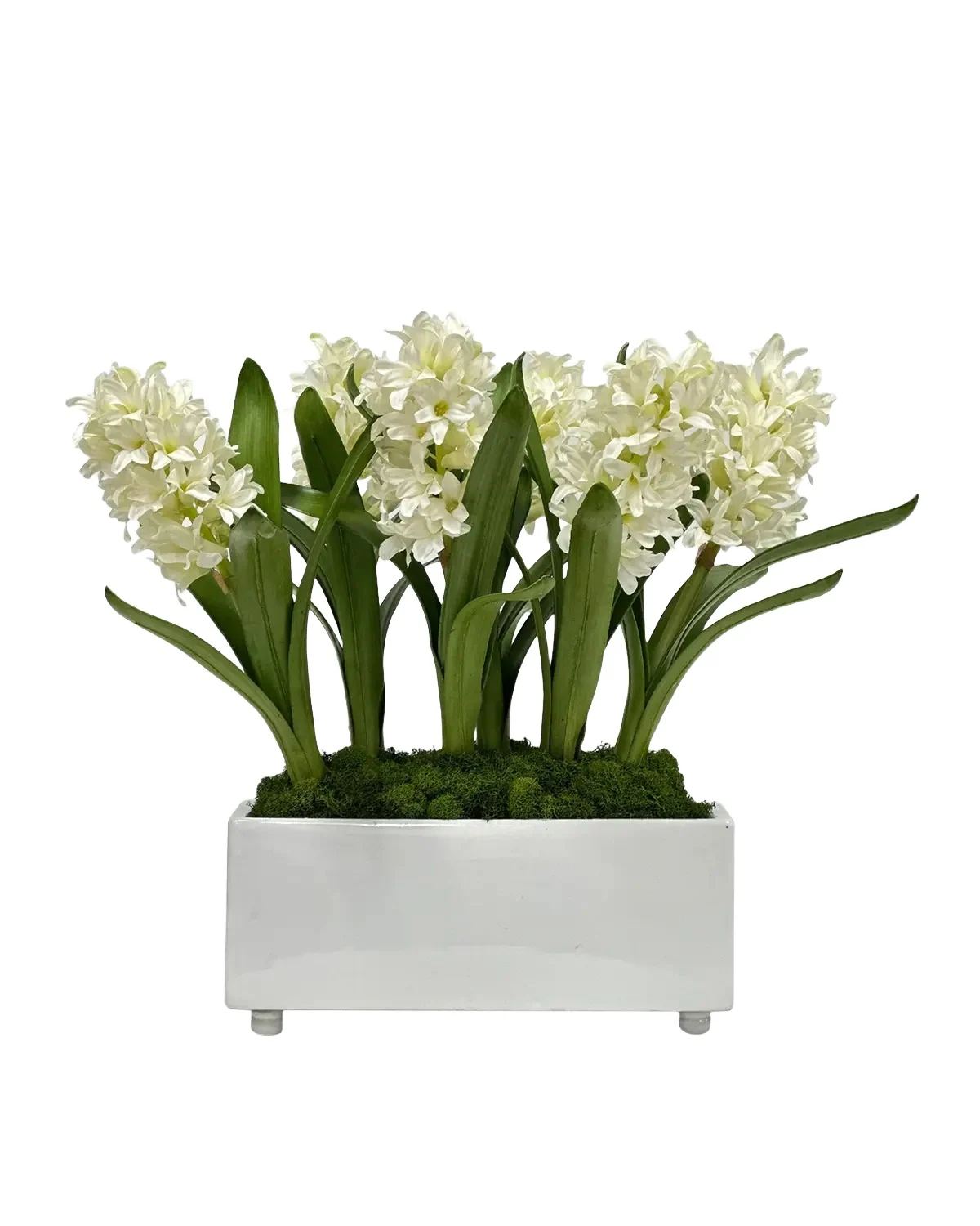 Winward Home Hyacinth 15" Faux Floral Arrangement in Porcelain Vase