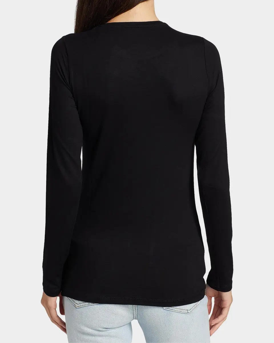 MAJESTIC FILATURES Soft Touch Long-Sleeve Crewneck T-Shirt | Thumbnail 3