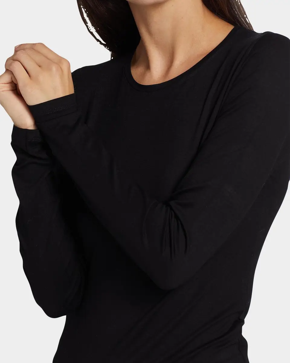 MAJESTIC FILATURES Soft Touch Long-Sleeve Crewneck T-Shirt | Thumbnail 5