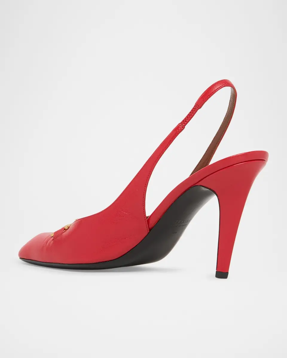 Versace 90mm La Medusa Leather Slingback Pumps | Thumbnail 4 Versace 90mm La Medusa Leather Slingback Pumps | Thumbnail 4
