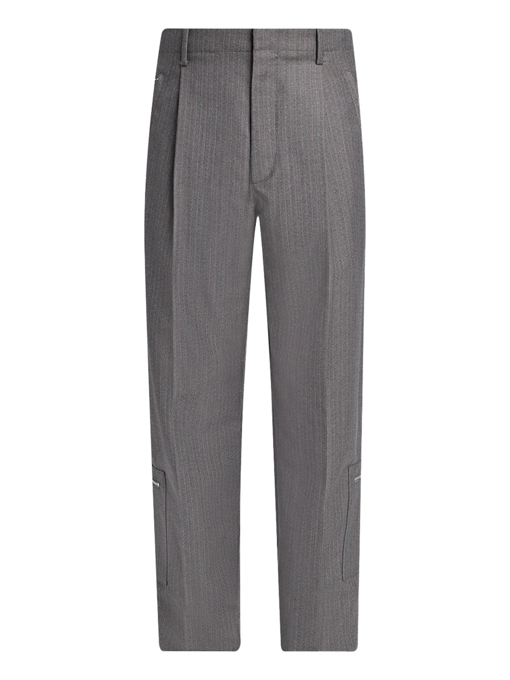 Bottega Veneta Men's Cargo Pocket Shadow Stripe Pleated Trousers