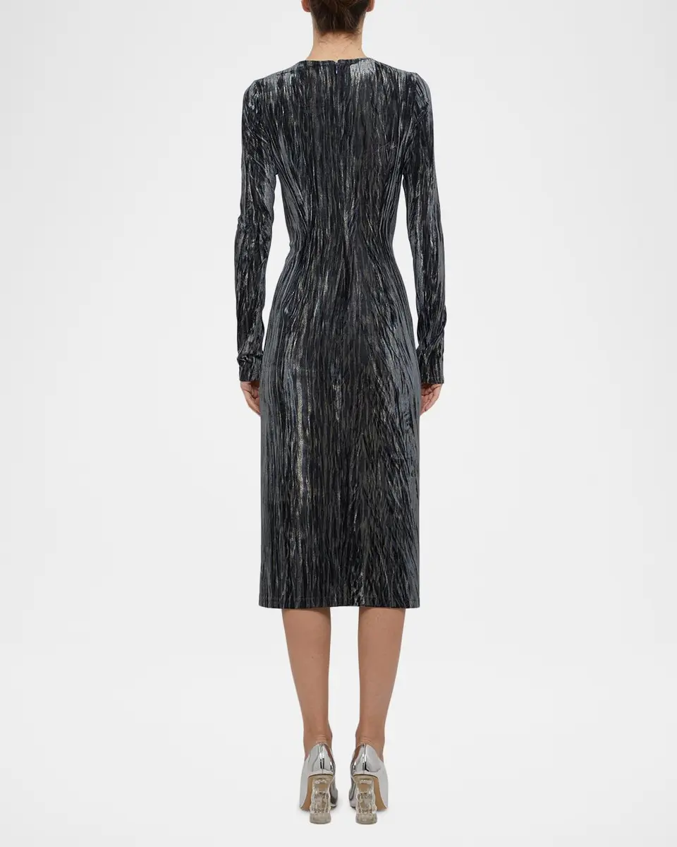 PRABAL GURUNG Long Sleeve Velvet Midi Tube Dress | Thumbnail 3 PRABAL GURUNG Long Sleeve Velvet Midi Tube Dress | Thumbnail 3
