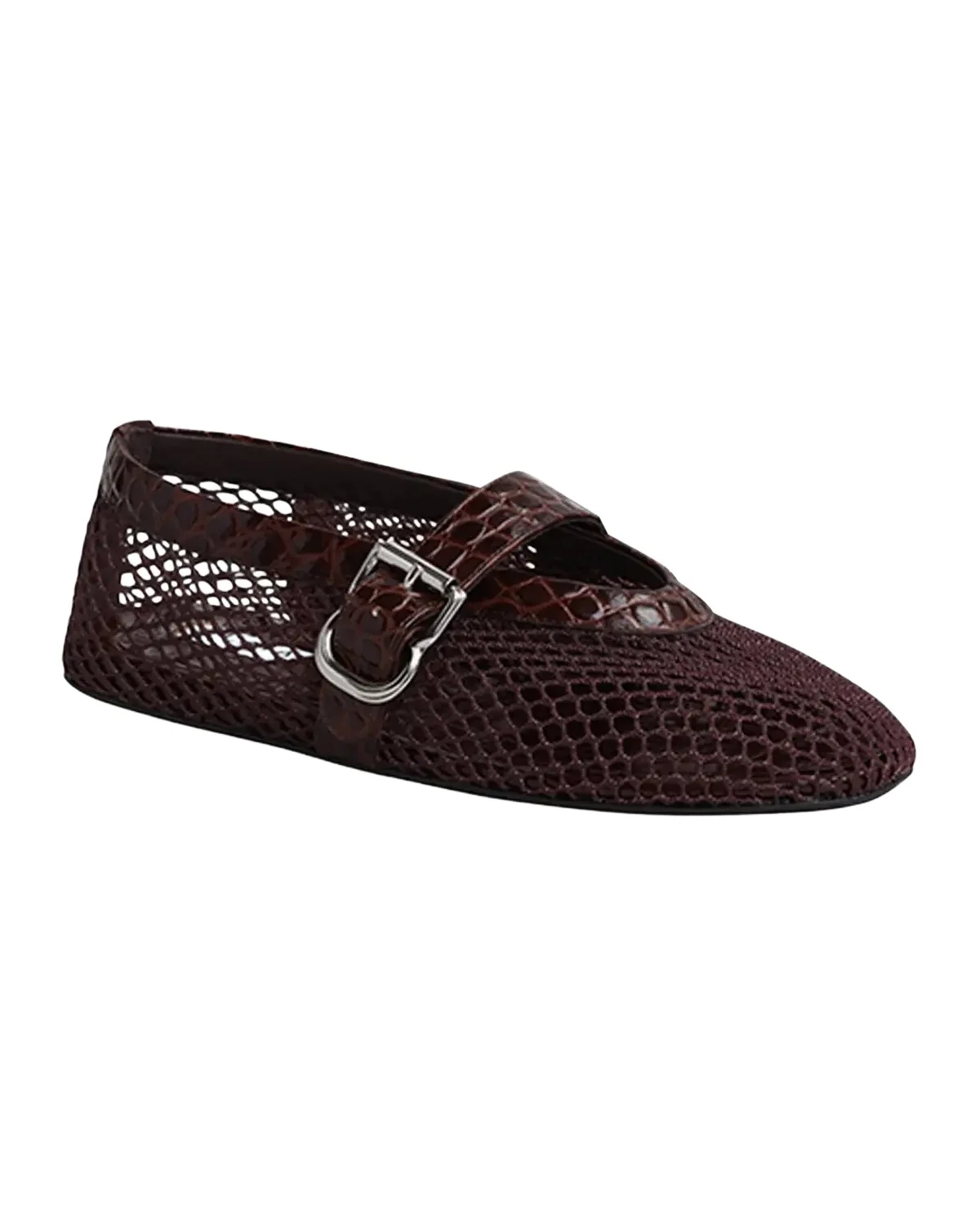 Alaïa Mesh Mary Jane Ballerina Flats