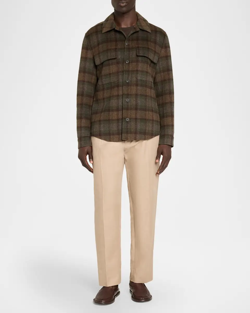 Vince Men's Plaid Double-Face Flap Pocket Overshirt | Thumbnail 2 Vince Men's Plaid Double-Face Flap Pocket Overshirt | Thumbnail 2