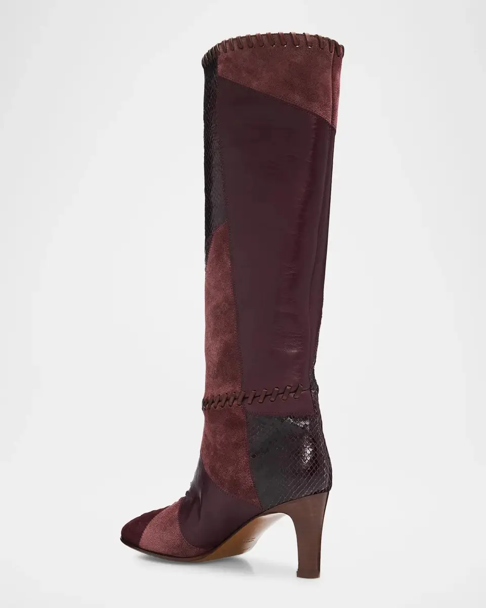Zimmermann Alchemy 75MM Patchwork Leather Knee-High Boots | Thumbnail 2