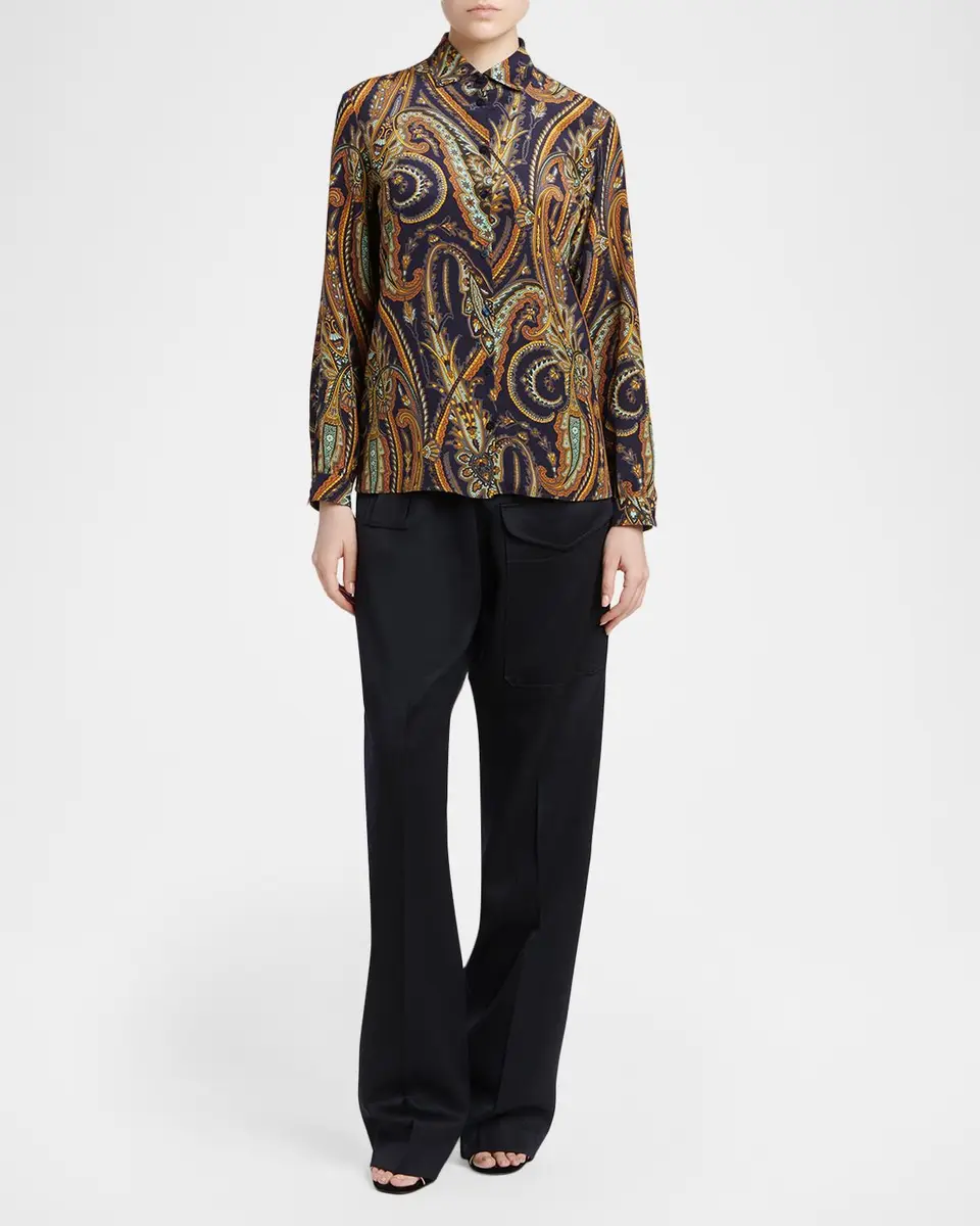 Etro Paisley Print Silk Button-Down Shirt | Thumbnail 2 Etro Paisley Print Silk Button-Down Shirt | Thumbnail 2