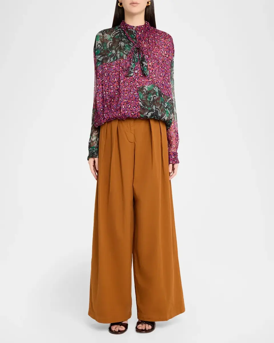 Dries Van Noten Pamplona Pleated Wide-Leg Pants | Thumbnail 2