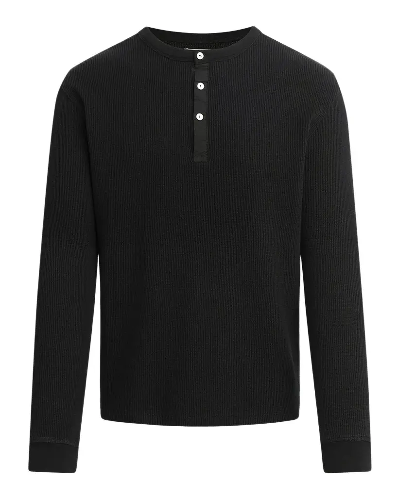 Joe's Jeans Men's Waffle-Knit Cotton Long-Sleeve Henley