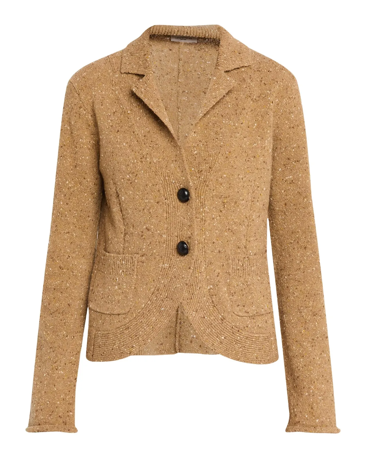 Donegal Curved-Hem Cashmere Jacket Donegal Curved-Hem Cashmere Jacket