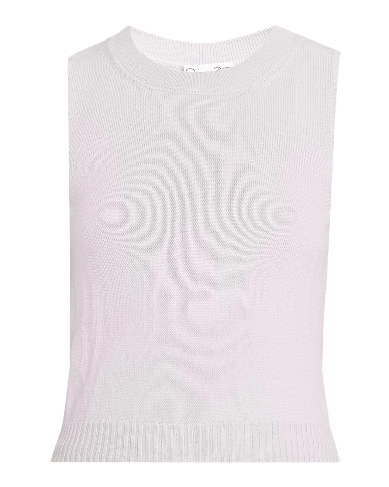 Oscar de la Renta Wool Knit Cropped Twinset Tank Top