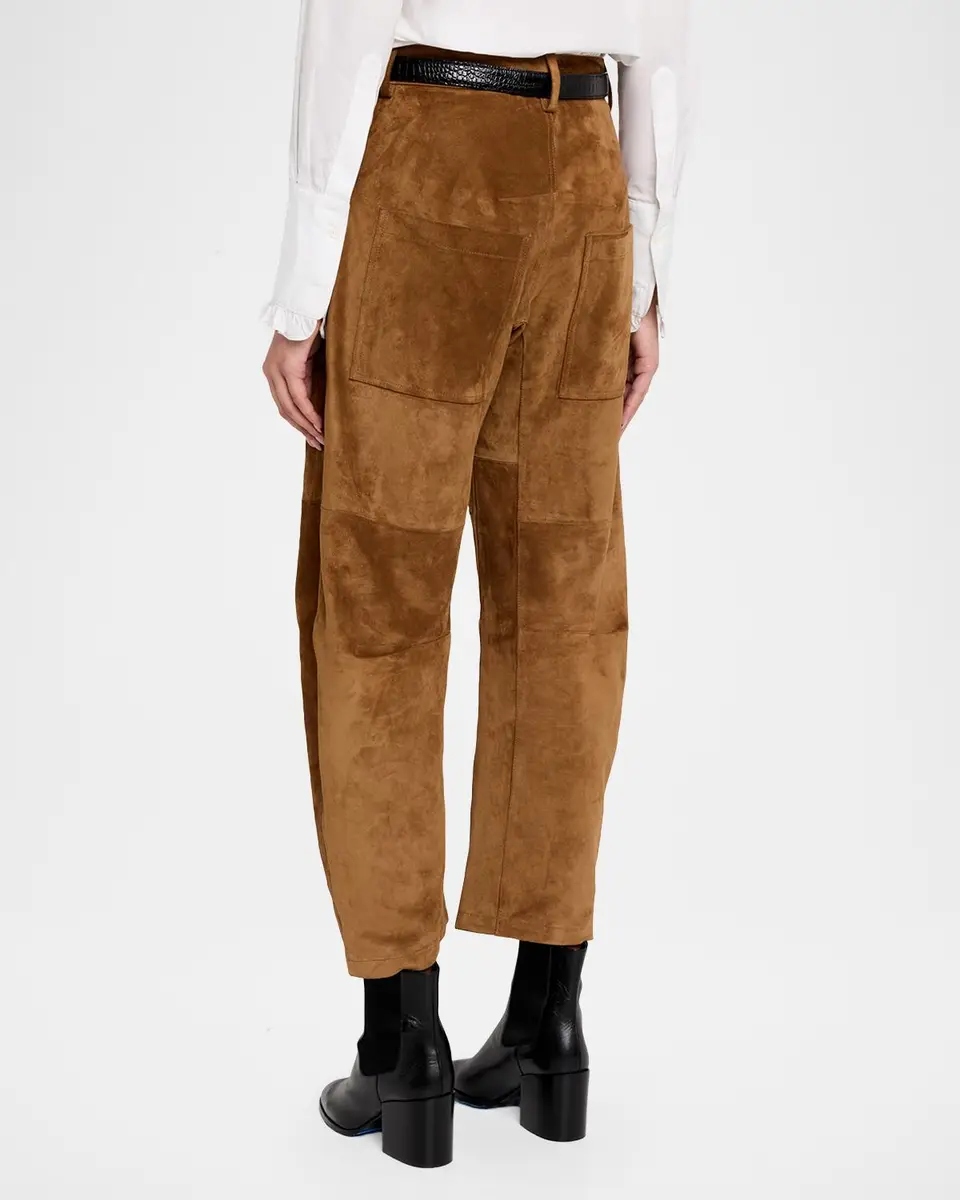Nili Lotan Shon Barrel-Leg Suede Pants | Thumbnail 3 Nili Lotan Shon Barrel-Leg Suede Pants | Thumbnail 3