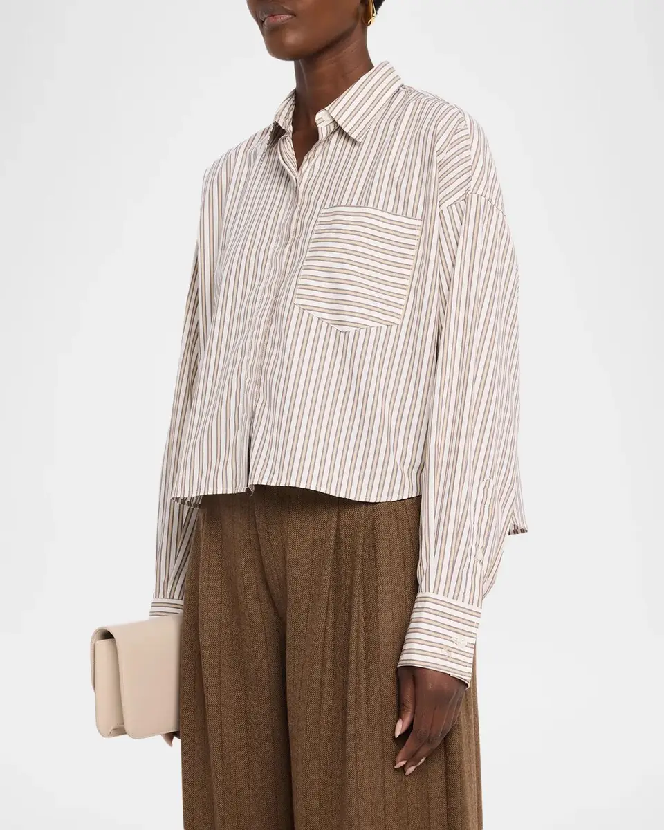 rag & bone Marin Pinstripe Cropped Shirt | Thumbnail 4 rag & bone Marin Pinstripe Cropped Shirt | Thumbnail 4