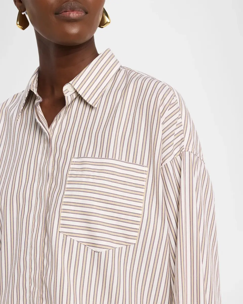 rag & bone Marin Pinstripe Cropped Shirt | Thumbnail 5 rag & bone Marin Pinstripe Cropped Shirt | Thumbnail 5