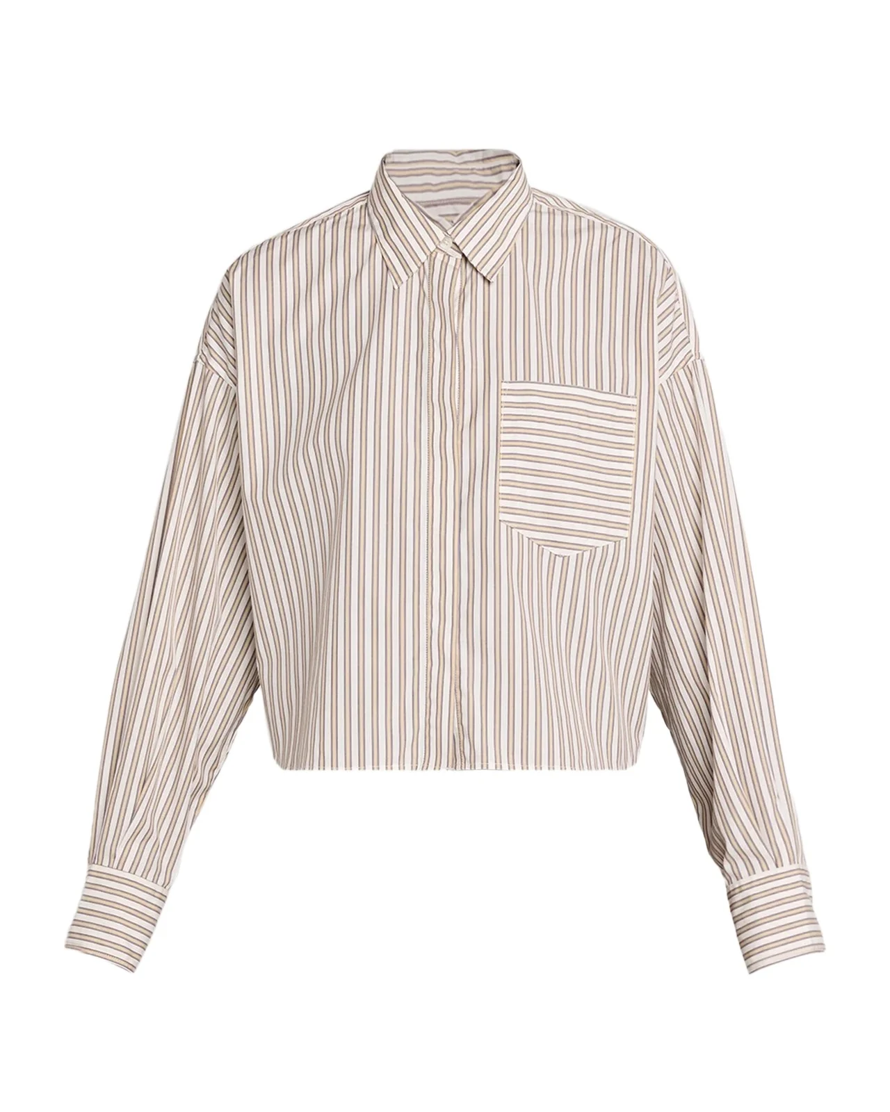 rag & bone Marin Pinstripe Cropped Shirt