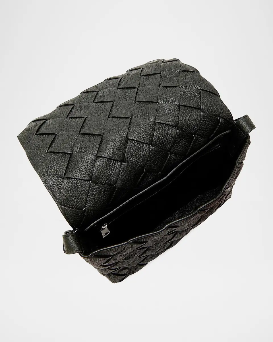 Bottega Veneta Men's Small Intreccio Leather Crossbody Bag | Thumbnail 4 Bottega Veneta Men's Small Intreccio Leather Crossbody Bag | Thumbnail 4