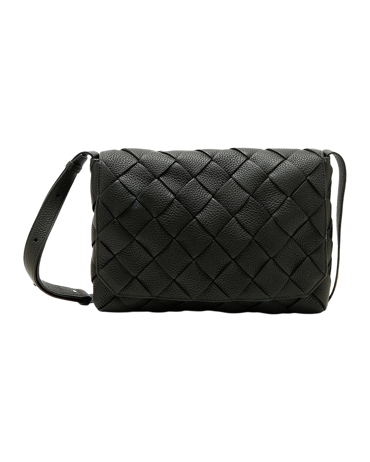 Men's Small Intreccio Leather Crossbody Bag Men's Small Intreccio Leather Crossbody Bag