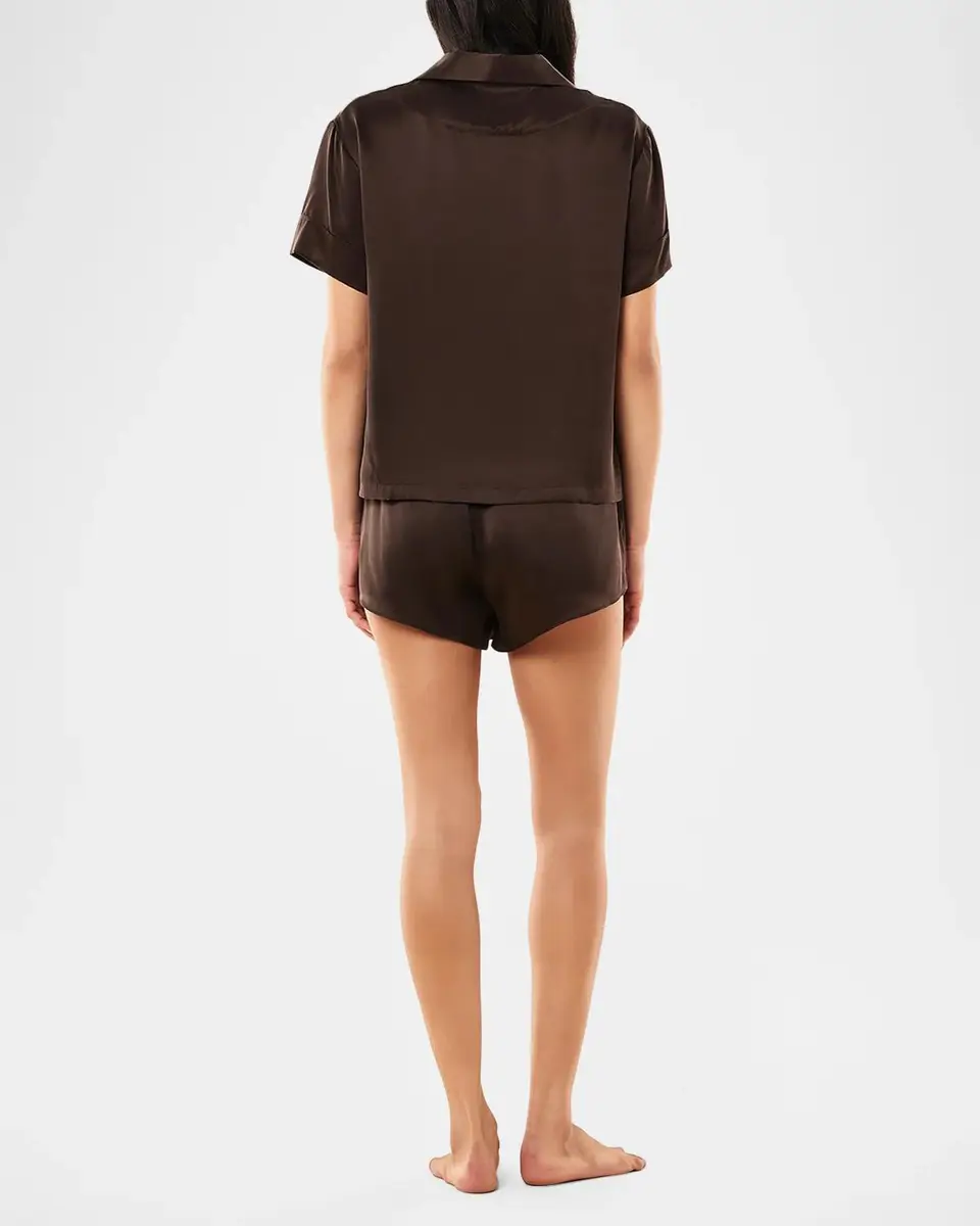 Papinelle Audrey Washable Silk Short Pajama Set | Thumbnail 3