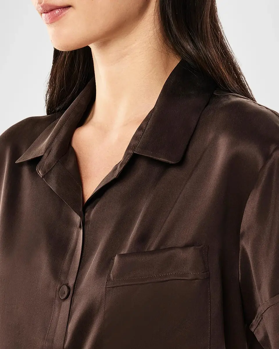 Papinelle Audrey Washable Silk Short Pajama Set | Thumbnail 5