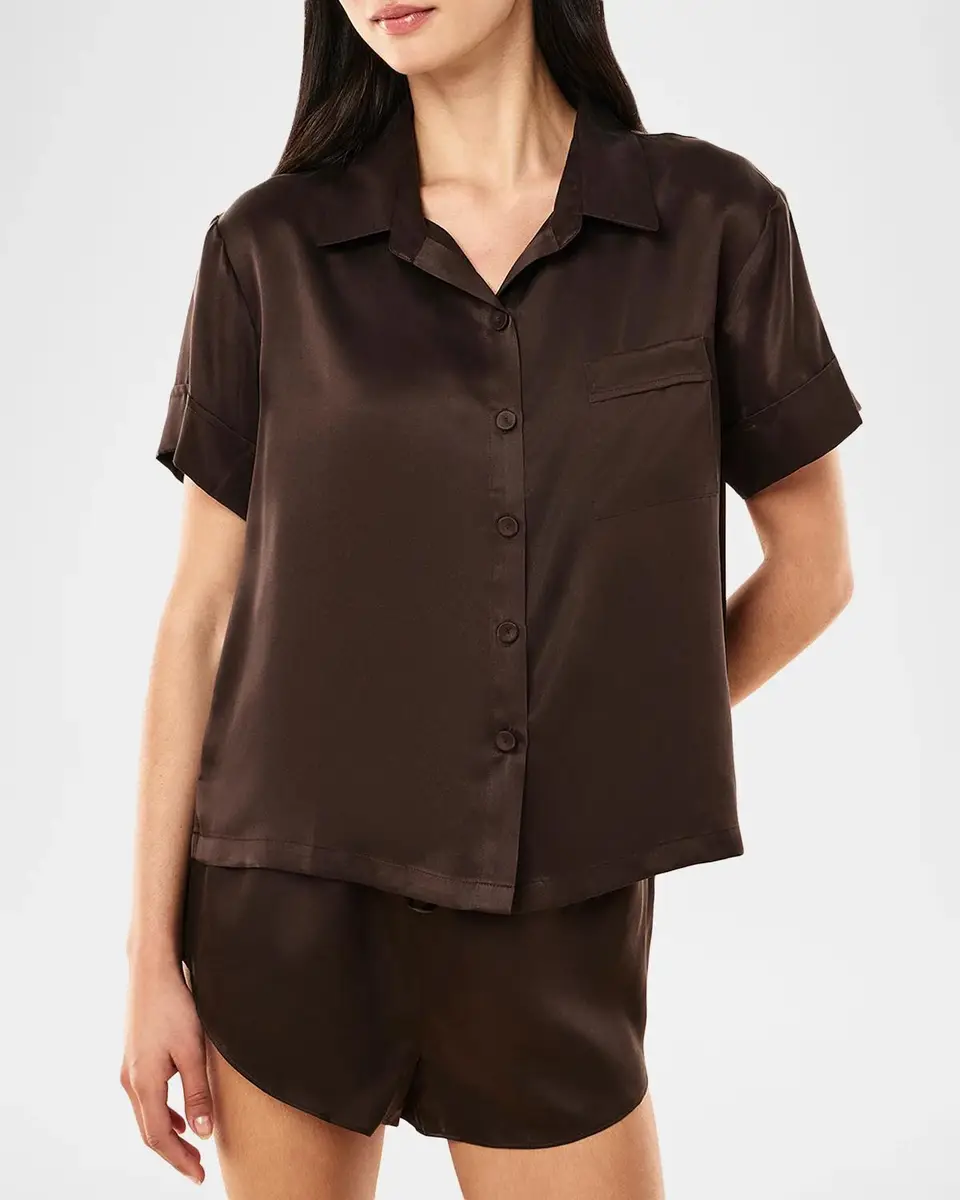 Papinelle Audrey Washable Silk Short Pajama Set | Thumbnail 6