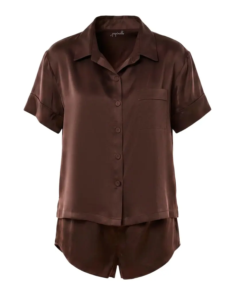 Audrey Washable Silk Short Pajama Set Audrey Washable Silk Short Pajama Set