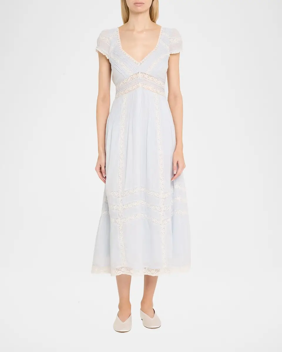 LoveShackFancy Suvi Cotton Midi Dress | Thumbnail 2 LoveShackFancy Suvi Cotton Midi Dress | Thumbnail 2