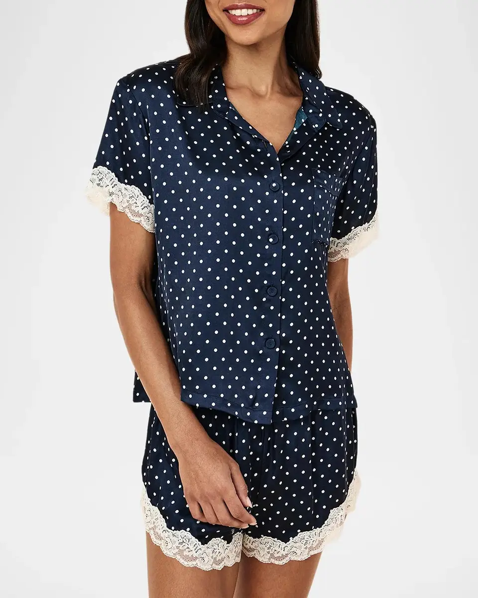 Papinelle Annabelle Polka Dot Satin Pajama Set | Thumbnail 4 Papinelle Annabelle Polka Dot Satin Pajama Set | Thumbnail 4