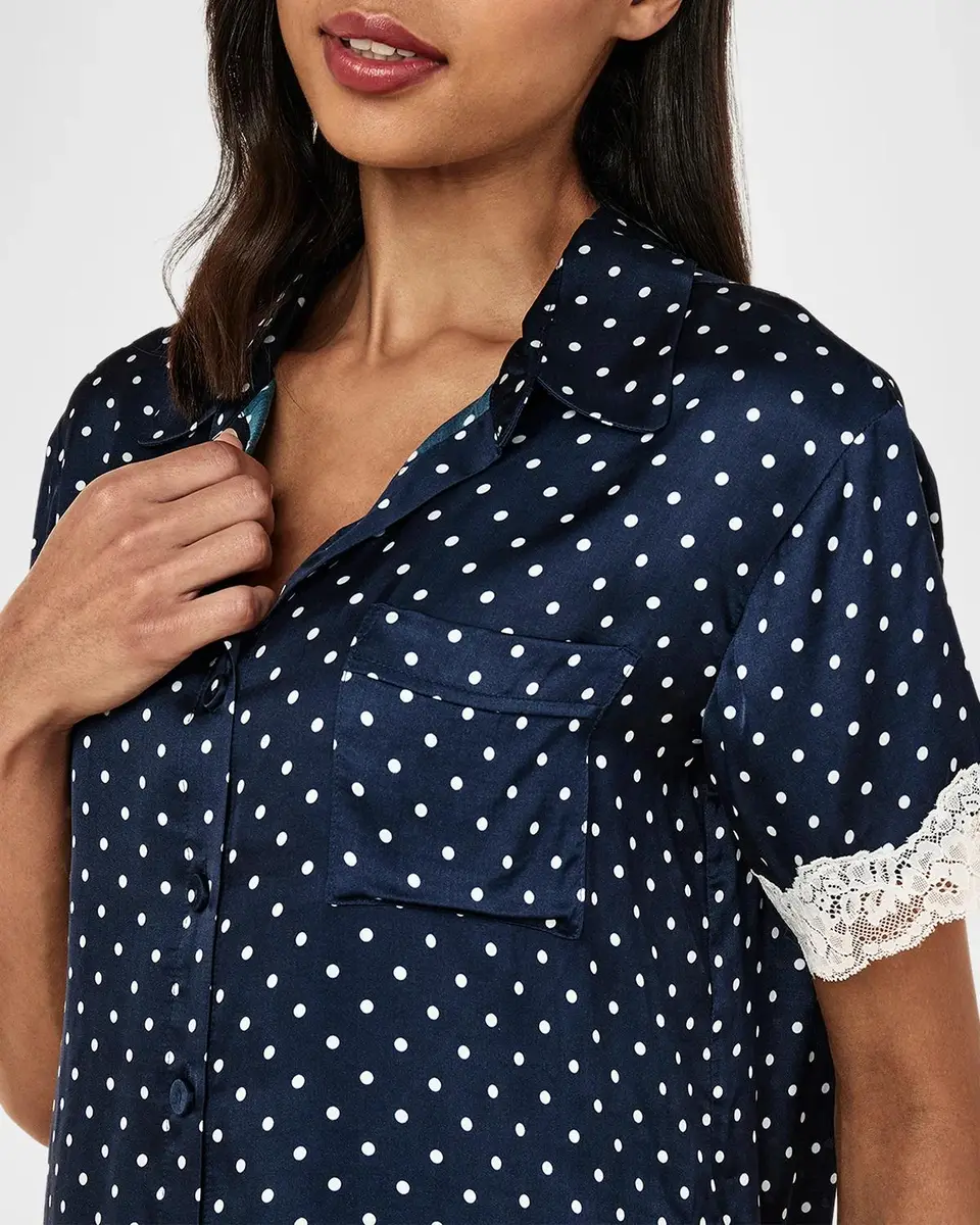 Papinelle Annabelle Polka Dot Satin Pajama Set | Thumbnail 5 Papinelle Annabelle Polka Dot Satin Pajama Set | Thumbnail 5