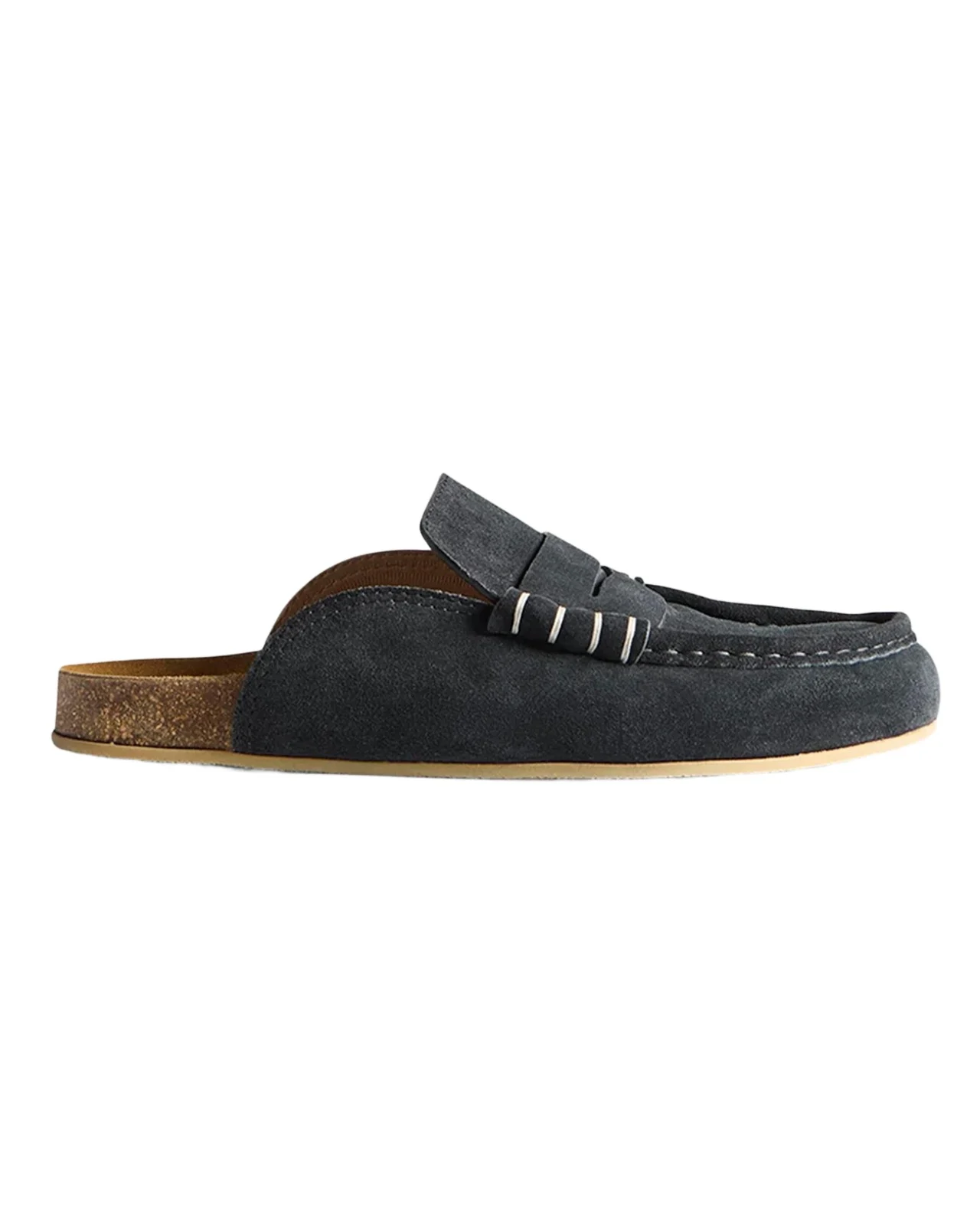 Men's Stitched Suede Loafer Mules Men's Stitched Suede Loafer Mules