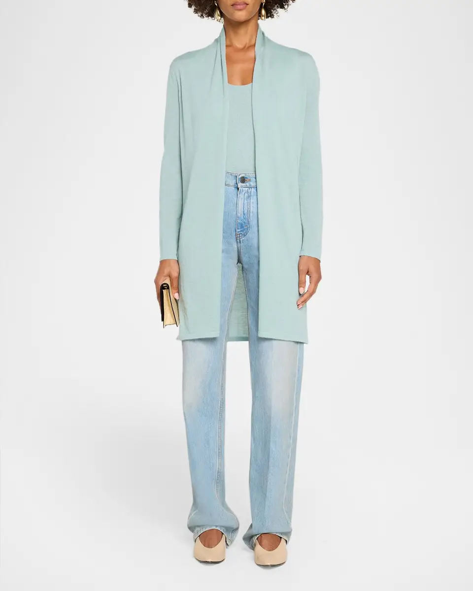 Neiman Marcus Cashmere Collection Superfine Cashmere Duster Cardigan | Thumbnail 2