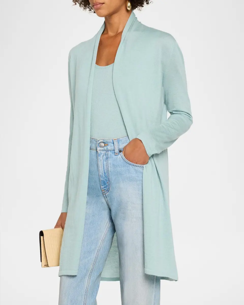 Neiman Marcus Cashmere Collection Superfine Cashmere Duster Cardigan | Thumbnail 4