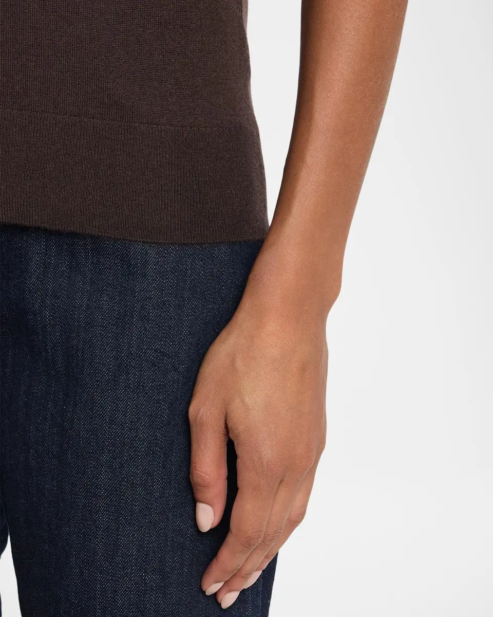 Neiman Marcus Cashmere Collection Superfine Cashmere Crewneck Shell | Thumbnail 5 Neiman Marcus Cashmere Collection Superfine Cashmere Crewneck Shell | Thumbnail 5