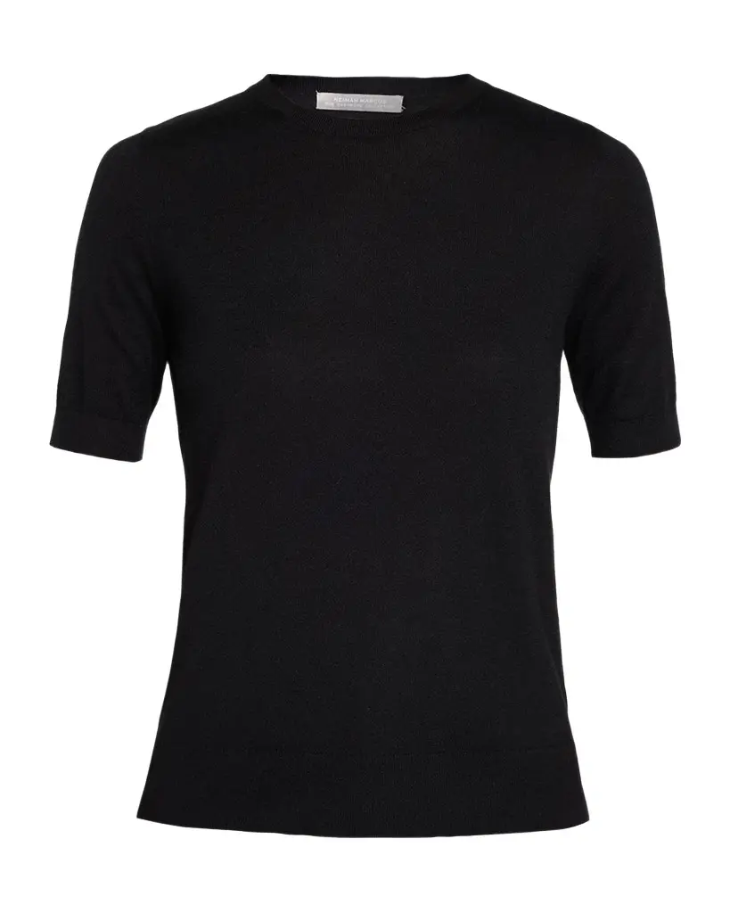 Superfine Cashmere Short-Sleeve Sweater Superfine Cashmere Short-Sleeve Sweater