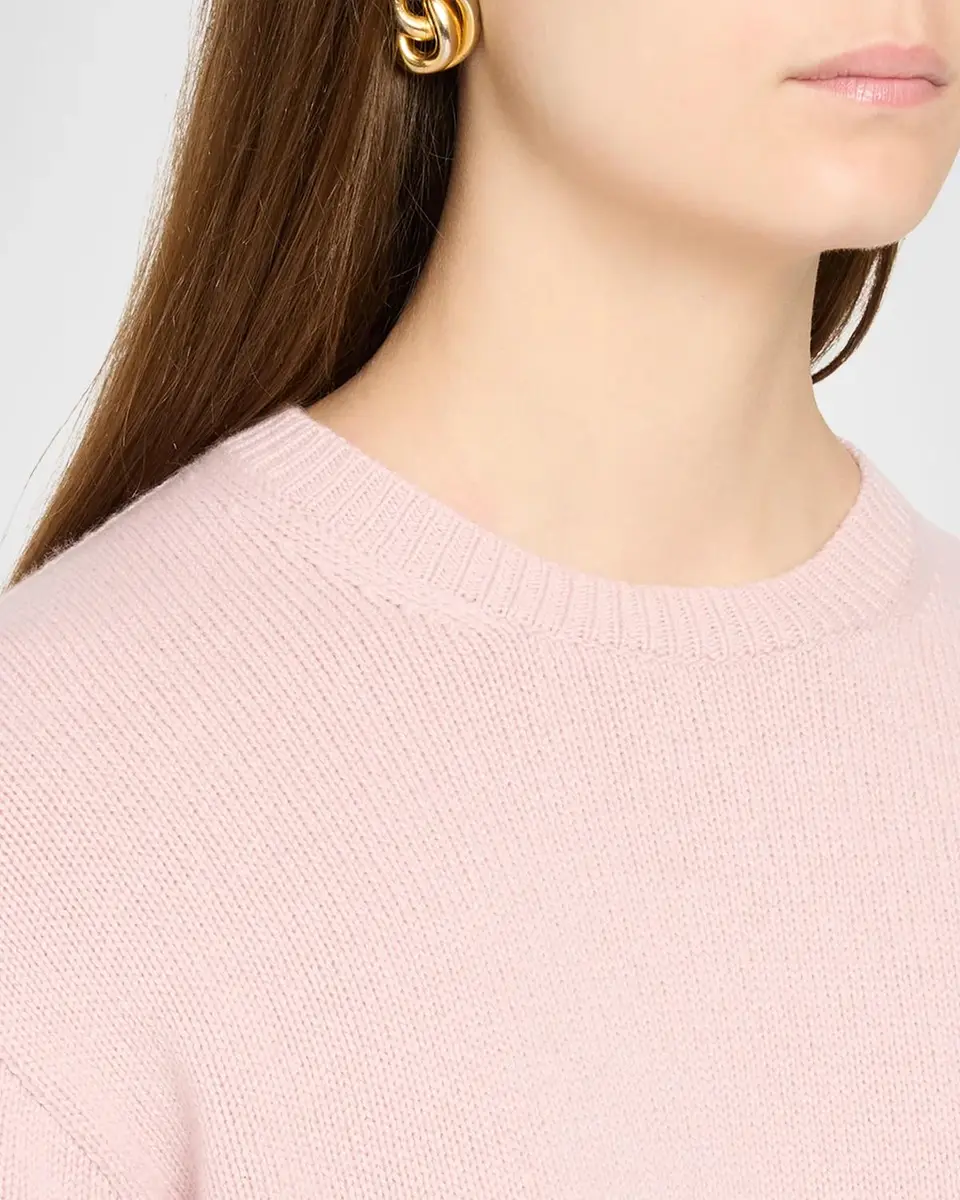Theory Cashmere Cropped Short-Sleeve T-Shirt | Thumbnail 5 Theory Cashmere Cropped Short-Sleeve T-Shirt | Thumbnail 5