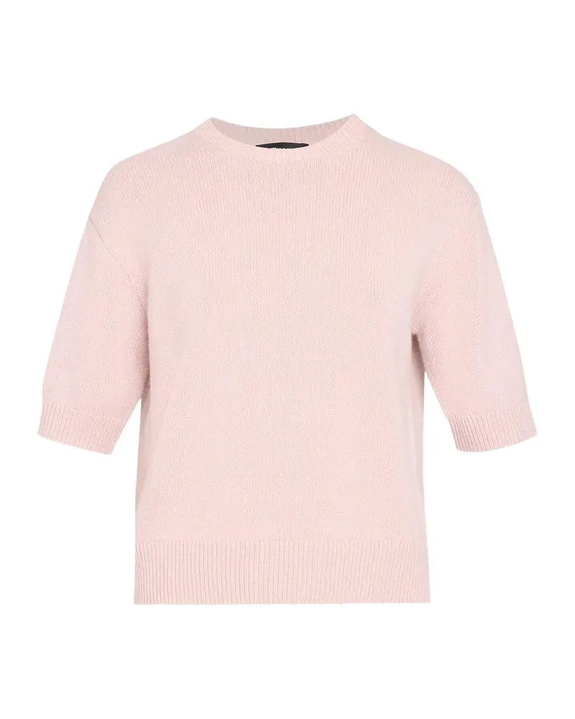 Cashmere Cropped Short-Sleeve T-Shirt Cashmere Cropped Short-Sleeve T-Shirt