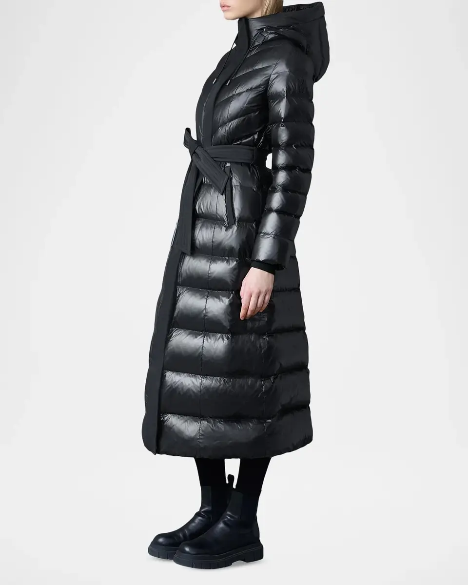 Mackage Calina-RZ Chevron and Box-Quilt Long Down Coat | Thumbnail 4