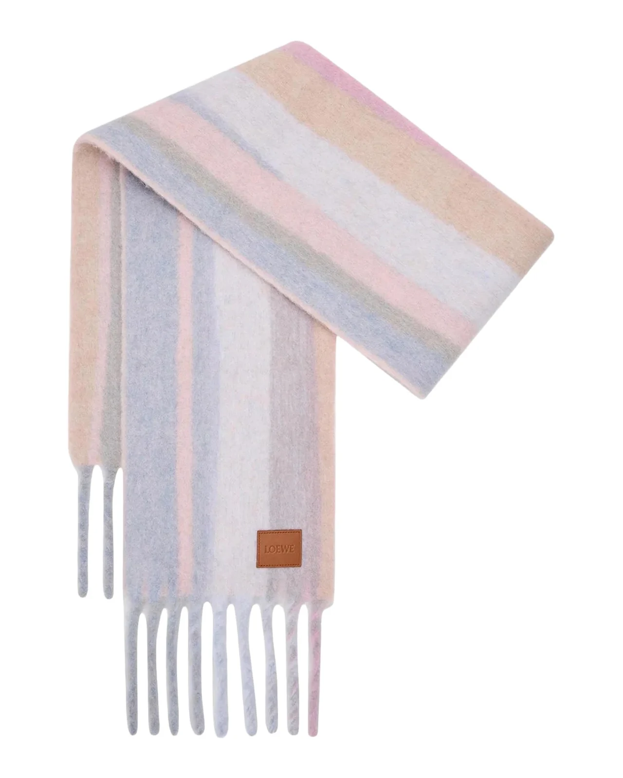 Loewe Alpaca Wool-Blend Jacquard Stripe Scarf