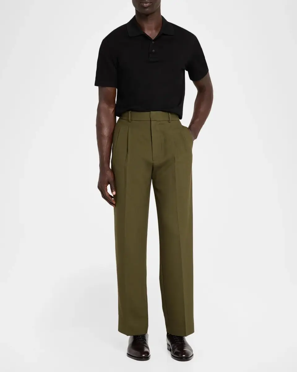 Simkhai Men's Julian Tapered-Leg Pleated Trousers | Thumbnail 2