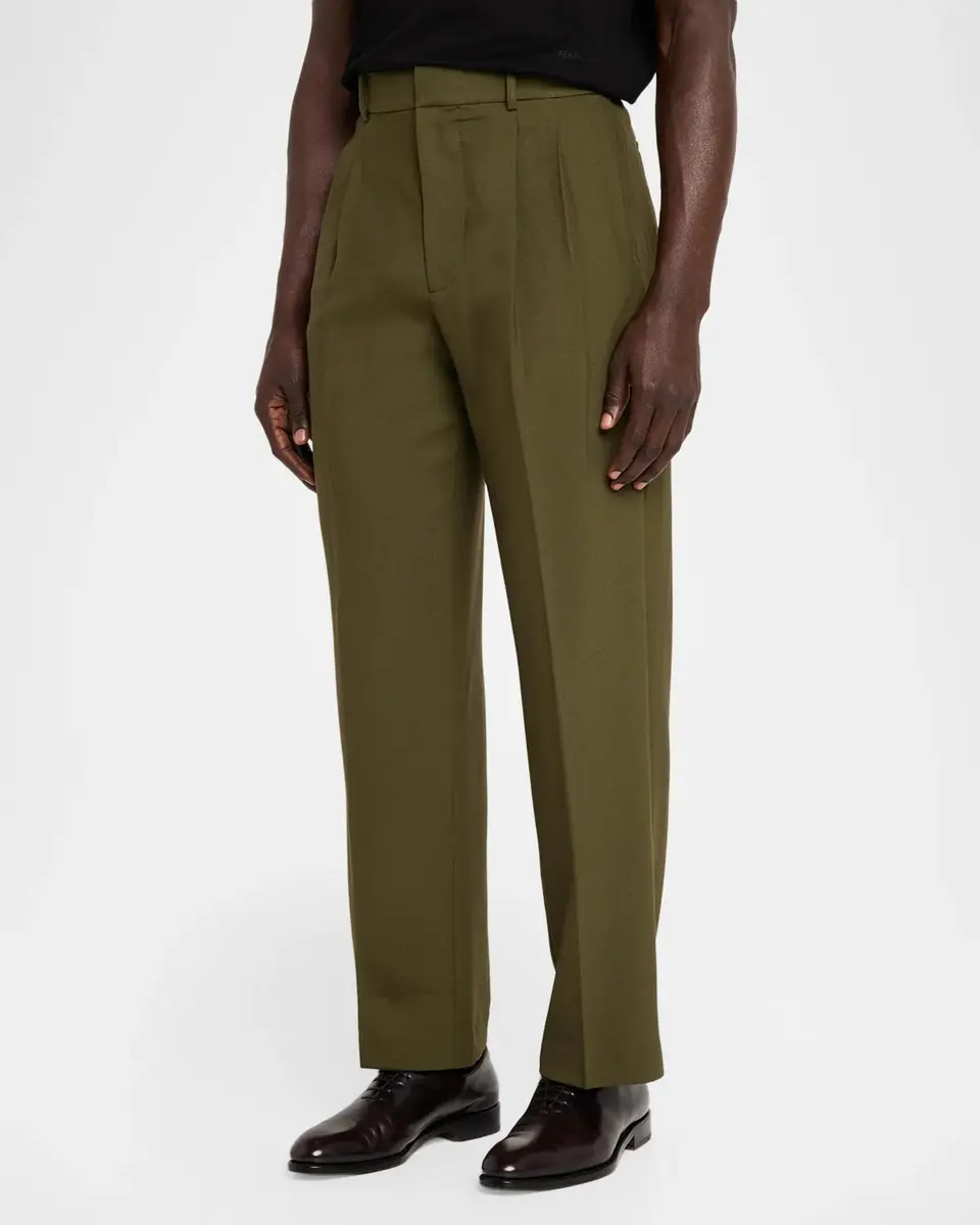 Simkhai Men's Julian Tapered-Leg Pleated Trousers | Thumbnail 4