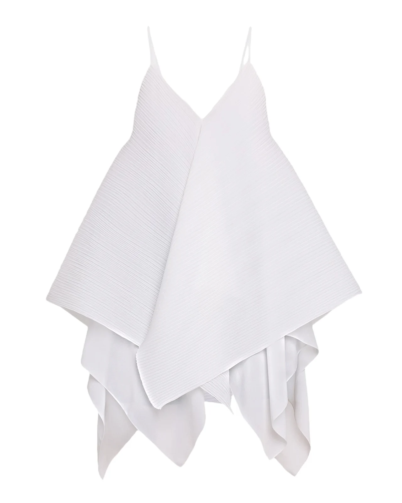 Pleated Layered Handkerchief Tank Top