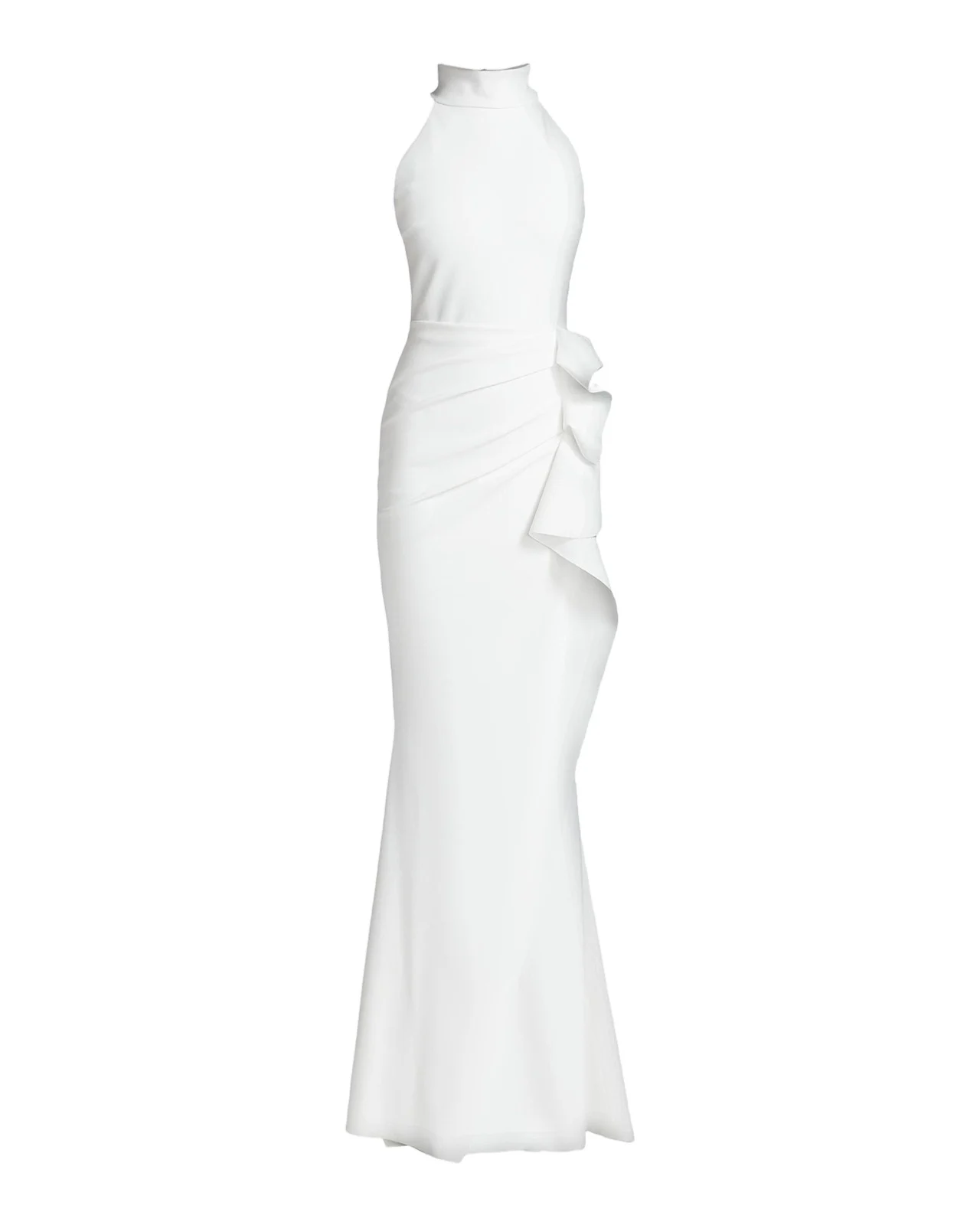 Chiara Boni La Petite Robe Gudrum Halter Ruffle Gown