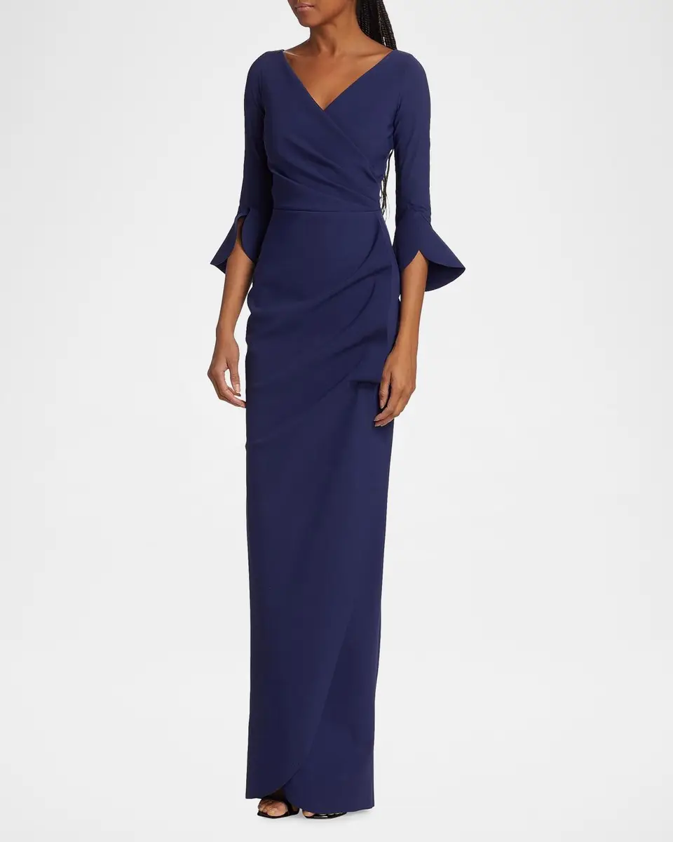 Chiara Boni La Petite Robe Zalfa Ruched Column Gown | Thumbnail 2