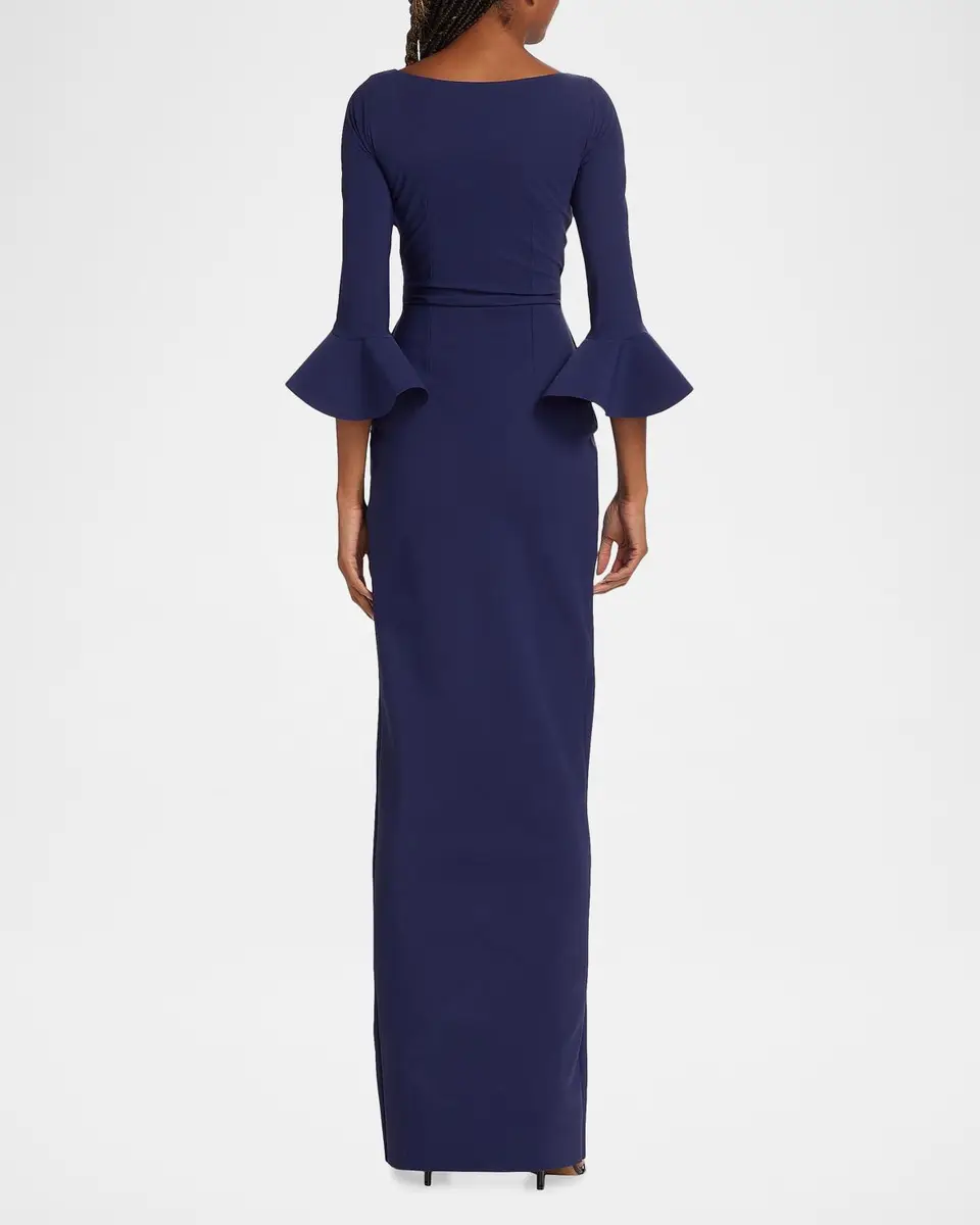 Chiara Boni La Petite Robe Zalfa Ruched Column Gown | Thumbnail 3