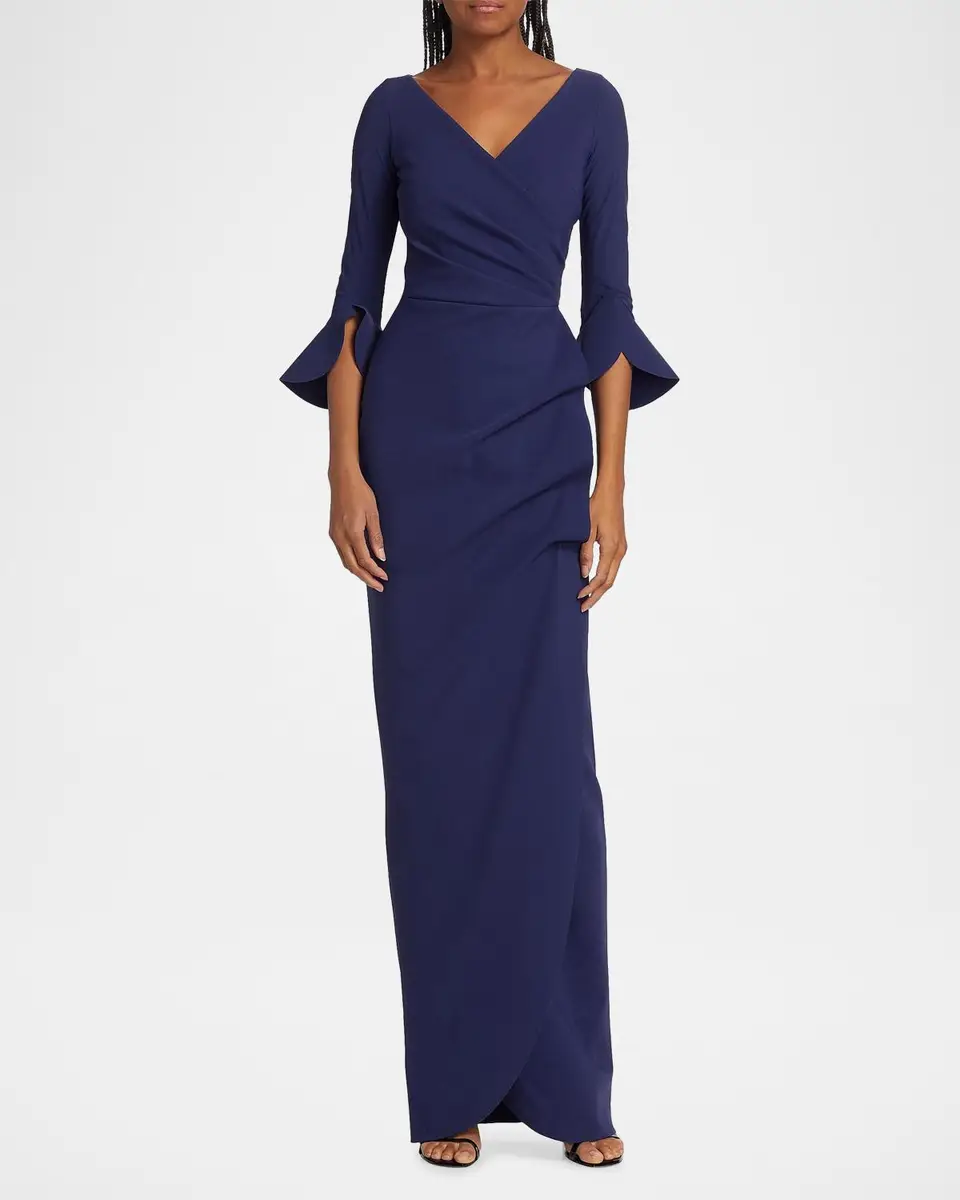 Chiara Boni La Petite Robe Zalfa Ruched Column Gown | Thumbnail 4