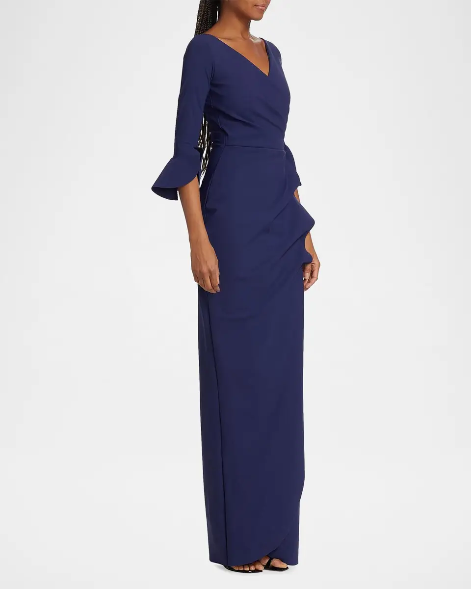 Chiara Boni La Petite Robe Zalfa Ruched Column Gown | Thumbnail 7
