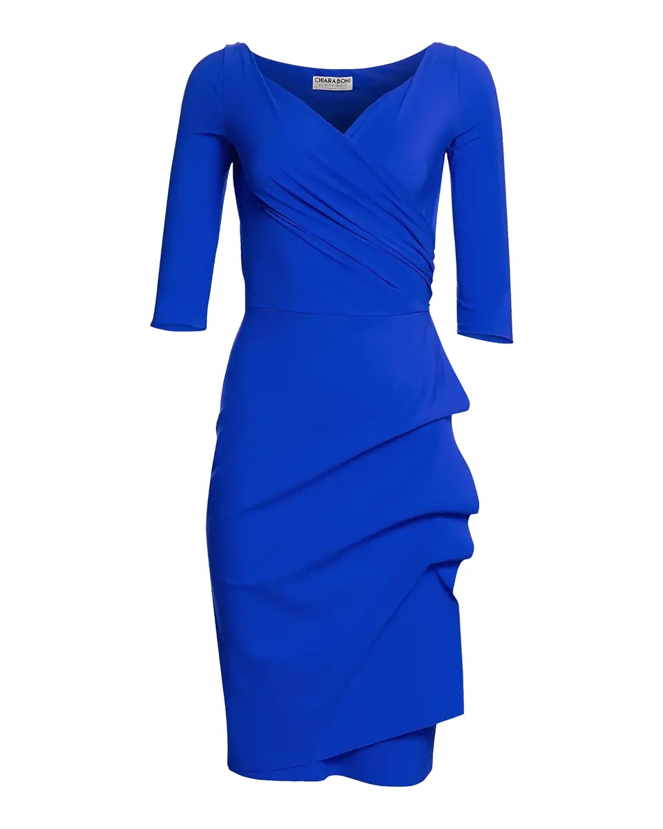 Chiara Boni La Petite Robe Florien 3/4-Sleeve Jersey Faux-Wrap Dress | Thumbnail 2 Chiara Boni La Petite Robe Florien 3/4-Sleeve Jersey Faux-Wrap Dress | Thumbnail 2